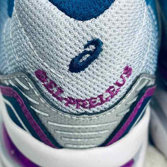 Asics OG Gel Preleus Size 7 Walking Shoe Teal- Silver- Fushia Color Way - Picture 8 of 11